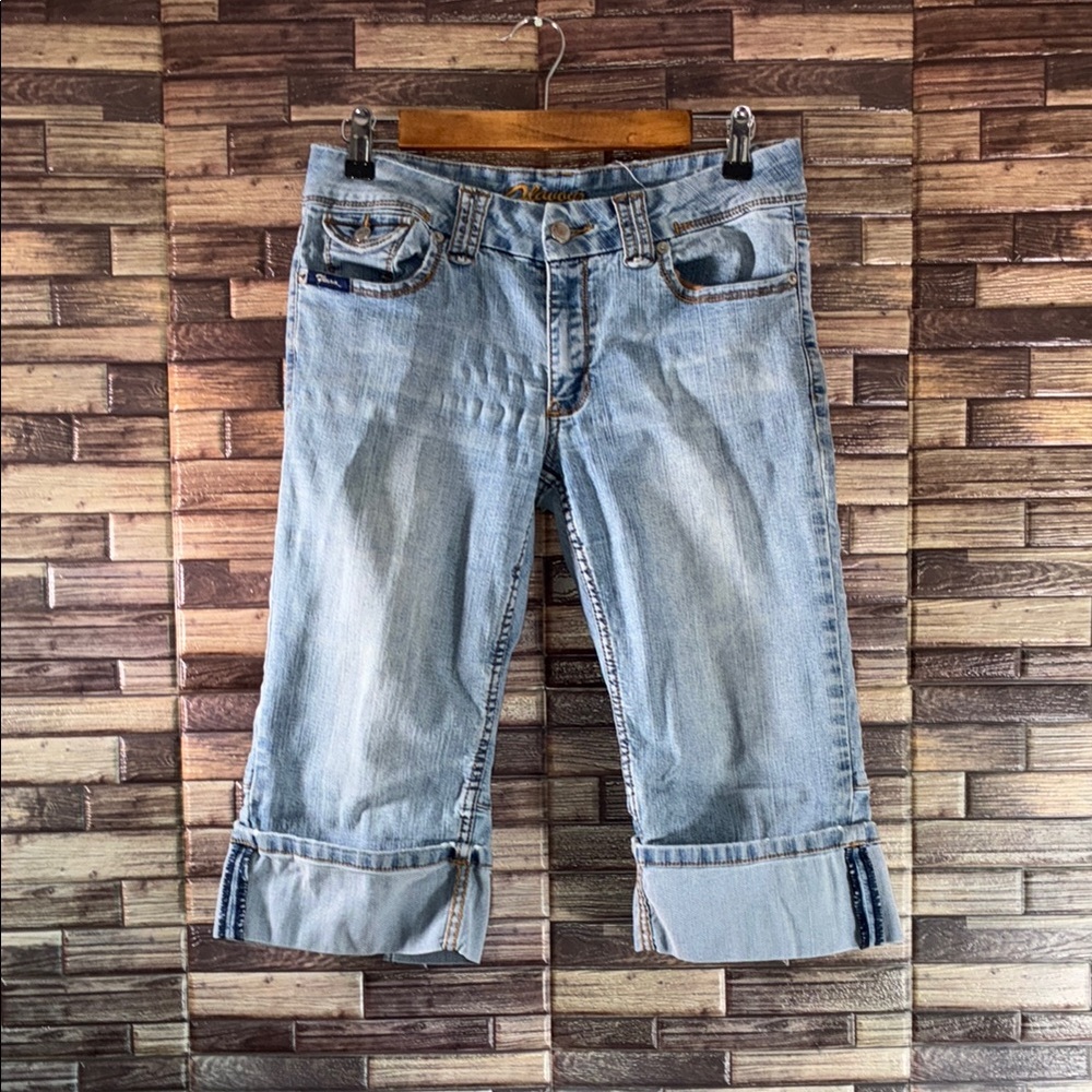 Vintage Y2K Flavour Light Blue Denim Capri Jeans Size 10P